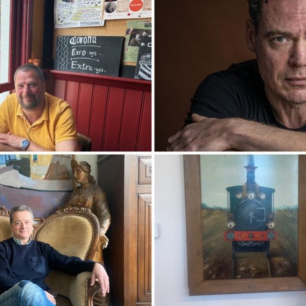 Aan tafel: Bart van Mierlo, Fedja van Huêt, Jeroen Hermkens, Leontien Lems