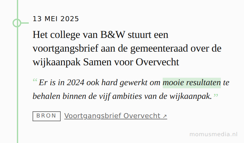 13 mei 2025 — Het college van B&W stuurt een voortgangsbrief aan de gemeenteraad
