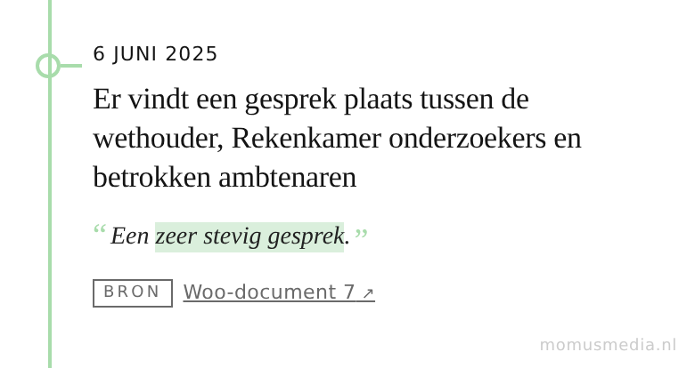 6 juni 2025 — Gesprek tussen wethouder, Rekenkamer en ambtenaren